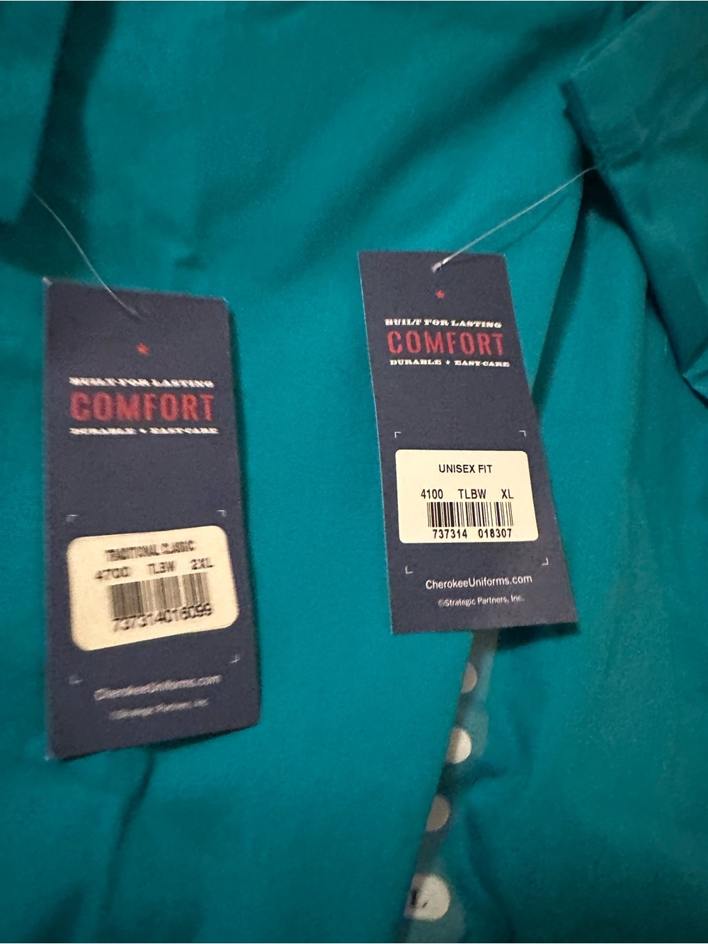 Cherokee Teal Drawstring Scrub set - Picture 7 of 7